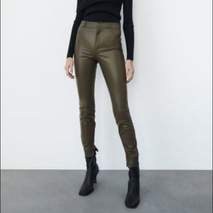 ZARA faux leather leggings